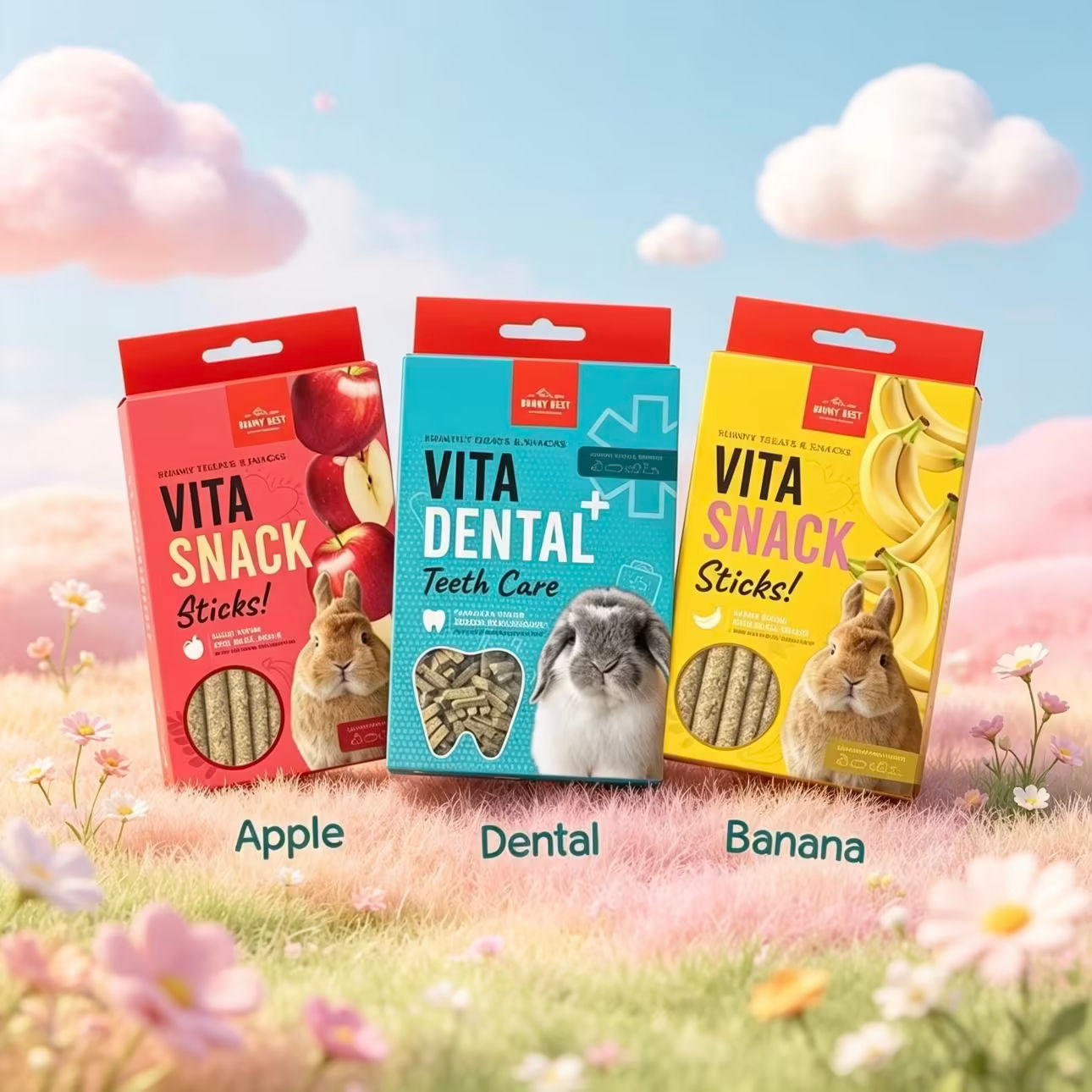 VITA SNACK & VITA DENTAL ขนมสายสุขภาพสำหรับน้องๆที่เรารัก แบบแท่ง  Bunny best