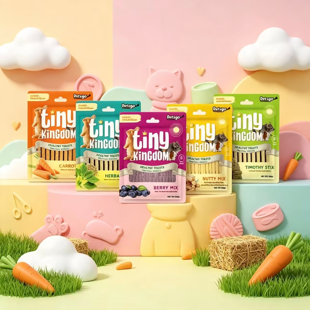 ขนมลับฟันสัตว์เล็ก ขนาด 50 g  Tiny Kingdom