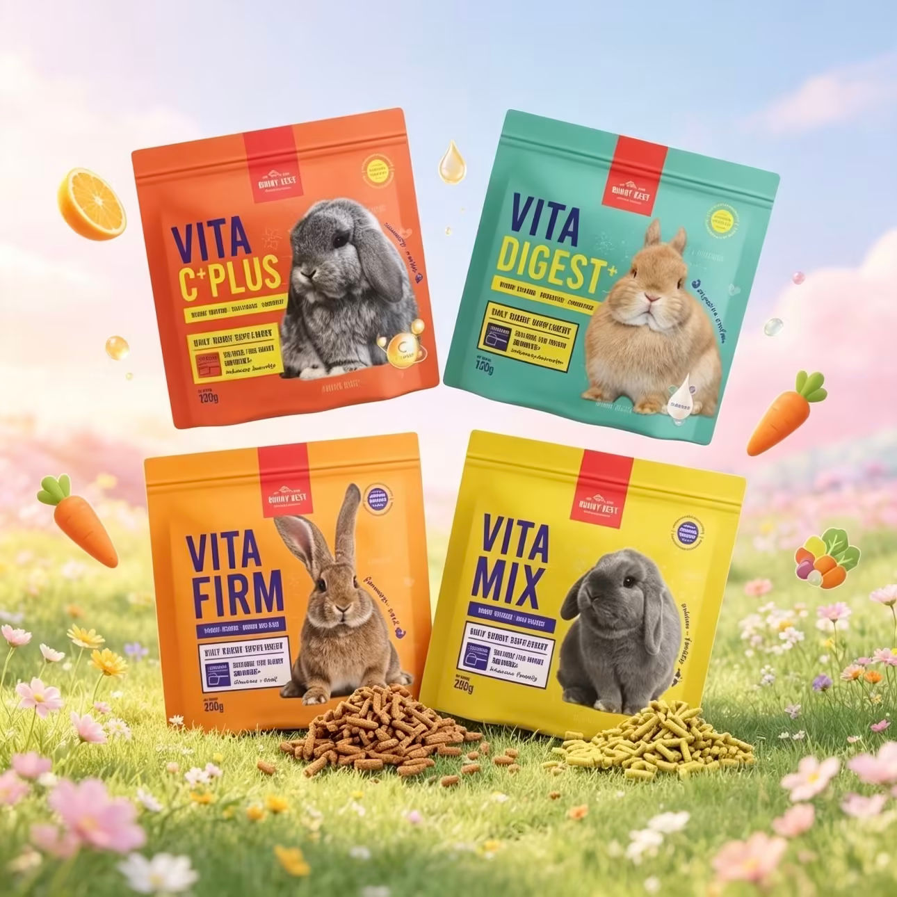 Vita Firm & Vita Mix ช่วยเรื่องขน และสุขภาพร่างกายแข็งแรง  Bunny best