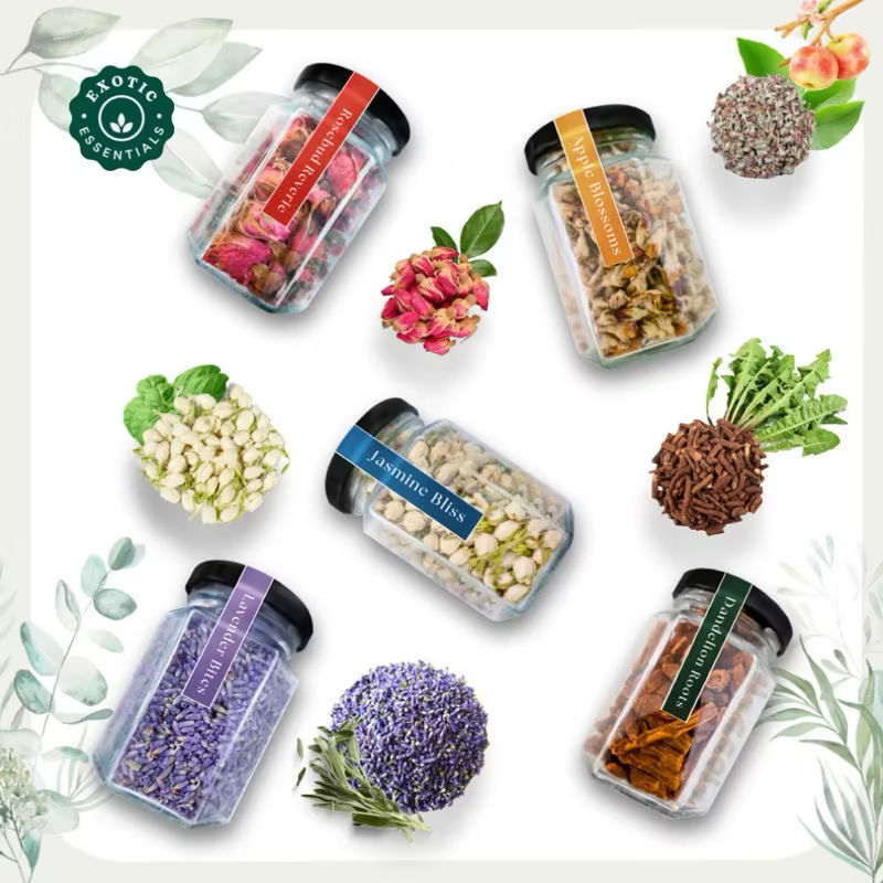 Floral Mix ดอกไม้อบแห้ง ใช้ผสมกับหญ้ากระตุ้นความอยากอาหาร  Exotic essential